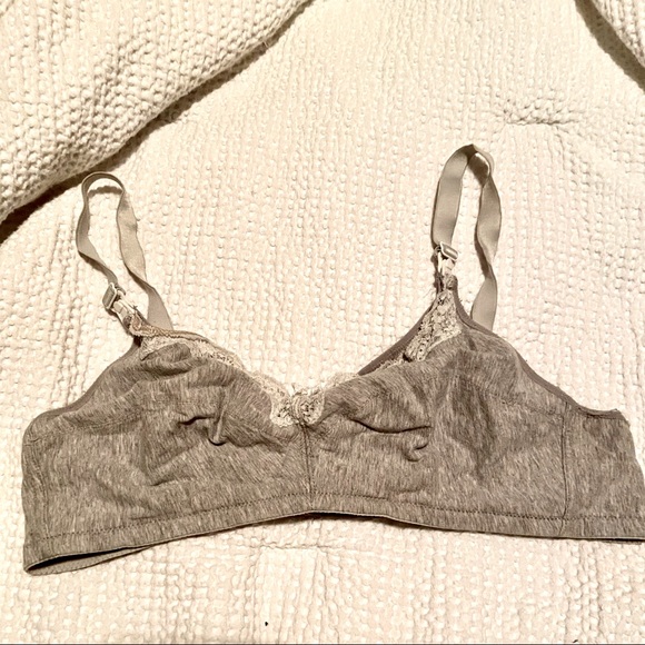 Other - 38C NURSING BRA GREY WITH LACE ACCENTS